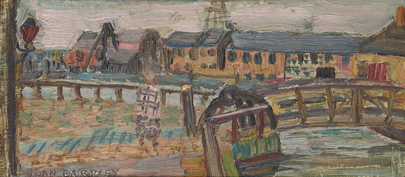 JOAN EARDLEY R.S.A. (SCOTTISH 1921-1963) CANAL BANK, LATE 1940S